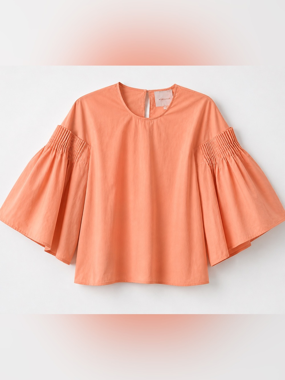 Roksanda Coral Bell Sleeve Blouse Size 10 Statement Top